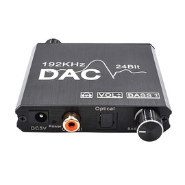 Digital to Analog o Converter 192kHz 24bit DAC Converter Optical Coaxial Input RCA 3.5mm o Output Adapter VCXN