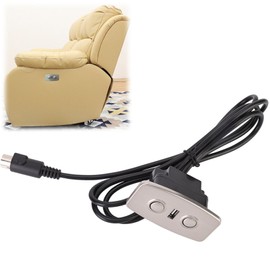 Electric Power Couch Chair Recliner Switch, Hand Lifting Control Switch With 2 Button and USB Port Replacement Control Switch For Sofa