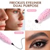 2 in 1 Fake Freckles Pen Stamp & Black Eyeliner,Freckles