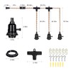 Plug in Hanging Light Fixture, 20FT 3 Bulbs Pendant Lamp