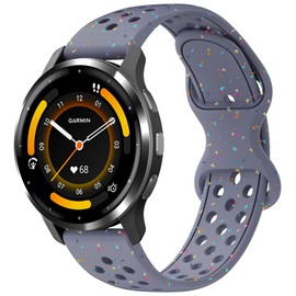 Laband 22mm Colorful Sport Silicone Band Compatible With Garmin Vivoactive 4/Venu 3/Venu 2, Recycled Plastic Soft Sport Strap Replacement for Forerunner 265/745/255/255 Music Men Women