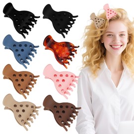 Zkptops 8Pcs Root Lifting Hair Clips for Volume Root Clips for Curly Hair Volumizing Claw Clamps for Thick Thin Styling No Crease Voluminous Curly Lifting Clip for Bouncy Curls Natural Volume Curls