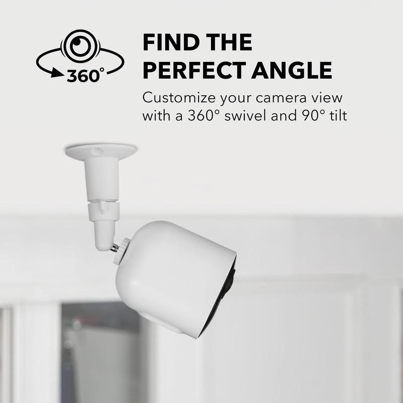 Wasserstein Adjustable Metal Wall Mount Compatible with Arlo Essential/XL Gen