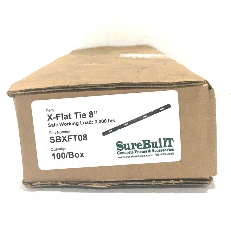 SureBuilt 8 in. X-Flat Ties SBXFT08 for Concrete Forms up