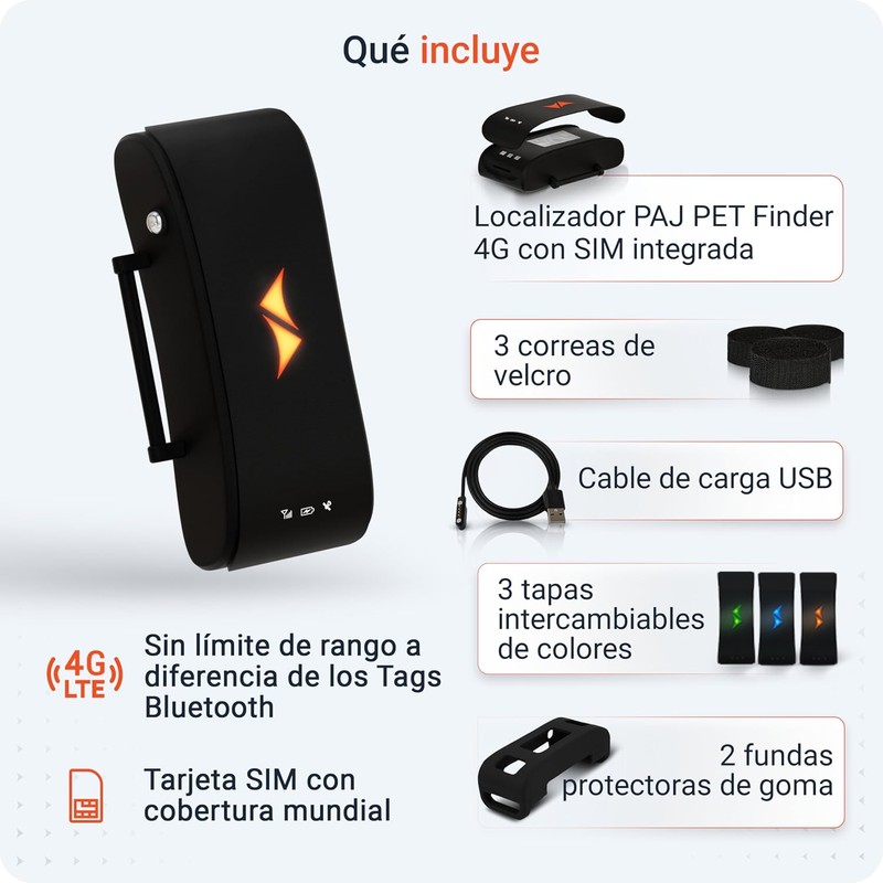PAJ GPS – Collar LED+GPS Tracker Perros, 3 Meses Suscripción