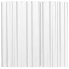 DALIX Ribbed Replacement Slats Vertical Blinds White Vinyl 98.5" Window 10 Pack