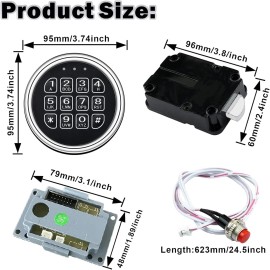 MOUNT Gun Safe Lock Replacement Electronic Chrome Keypad with Swing Bolt for Most Safe