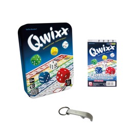 Qwixx Set + Qwixx Refill Pack + 1 Bottle Opener EUR Blumie (Qwixx + Refill)