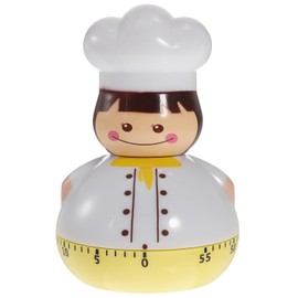 Generic Mini Chef Mechanical Timer Yellow Kitchen Cooking Manager for Baking Frying and Egg Countdown Design Easy Wall Hanging for Home Decor