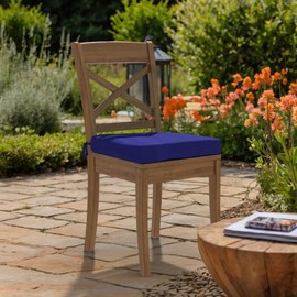 California Umbrella Foam Chair Pad Cushion (Set of 2), 18 x 18, True Blue