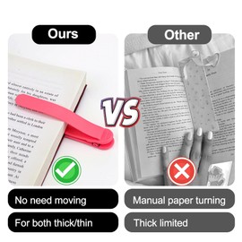 SOHOMACH 6 Pack Silicone Bookmark,Book Marks Gifts for Reading Women, Men, Kids, Book Lovers, Readers, Unique Cute Book Accessories, Stay in Place and Follow as You Read