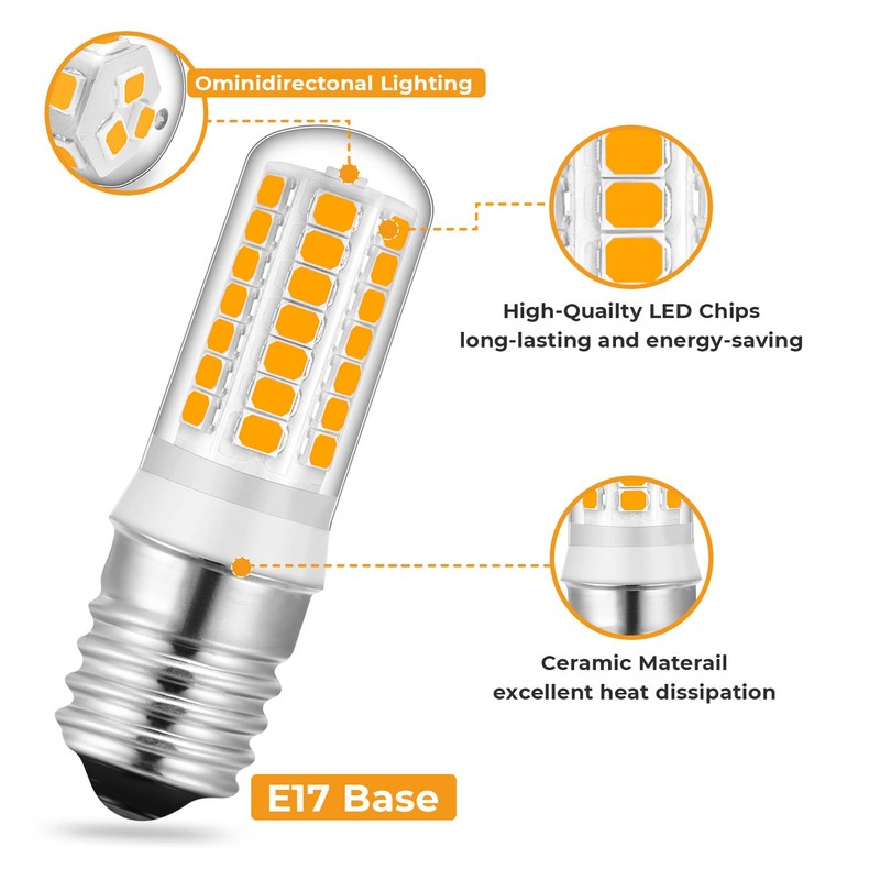 Microwave Bulbs Over Stove E17 Led Bulb, 6000K/3000K Dimmable Microwave