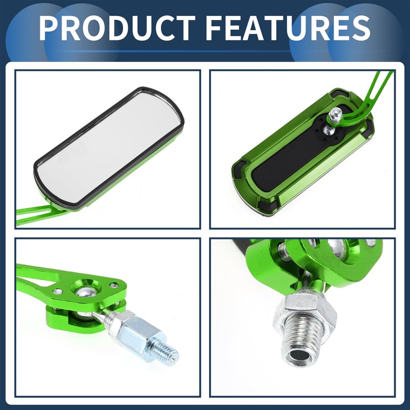 INFINAUTO Motorcycle Rear View Mirrors Bar End Side Mirrors Mount