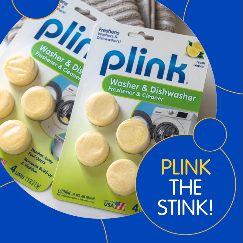 Plink Washer and Dishwasher Freshener Cleaner 4-Pack, 16 Tablets Total,