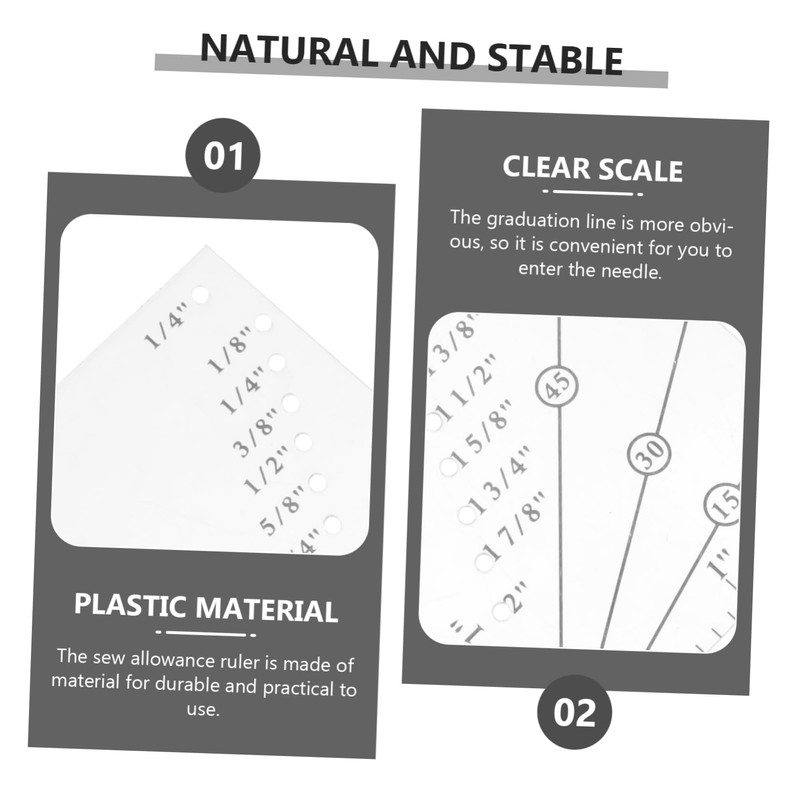 SEWACC 1 Set Sewing Ruler Precision Seam Measuring Gauge for