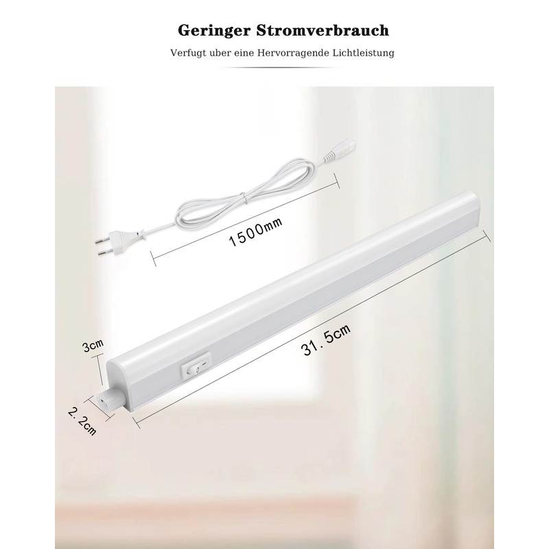 BOYIR Under-Unit Light Kitchen LED Kitchen Lamp with Switch 5