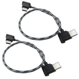 Upgraded 2-Pack 30cm/11.8inch Charging Data Transfer Cable Wire for DJI Mavic Air 2 Drone Remote Controller RC Type-C to Type-C by YTXXDEUS