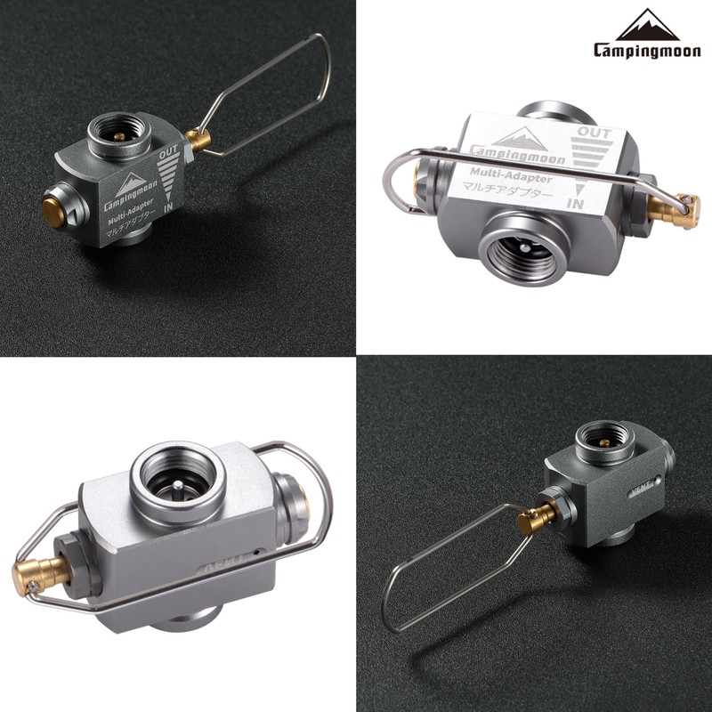 CAMPINGMOON Butane to Isobutane Gas Canister Refill Adapter Screw Lindal