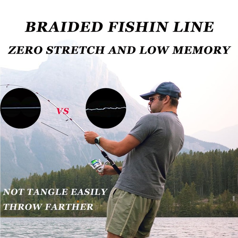 LinHiver Braided Fishing Line, Strong Power, Great Abrasion Resistance, Thin