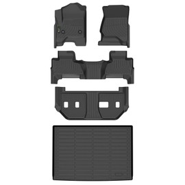 HAFIDI Floor Mats & Cargo Liner Custom for 2015-2020 Chevy Suburban/GMC Yukon XL (with 2nd Row Bench Seat) All Weather Protection TPE Floor Liners 1st& 2nd& 3rd Row Full Set Accessories-Black