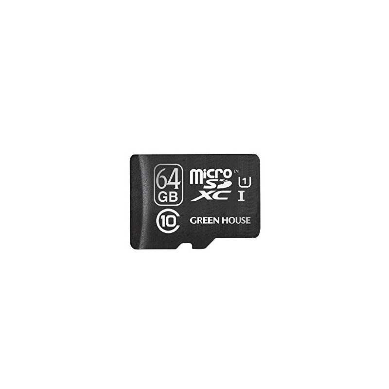 Greenhouse GH-SDMRXCUB64G MicroSDHC Card 64GB Class 10 UHS-I Compatible