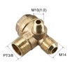 sourcing map Air Compressor Check Valve, M10xM14xPT3/8 Male Thread, 3