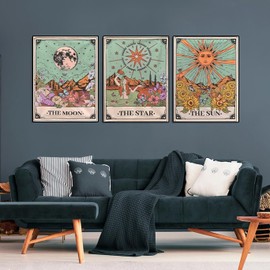 WUDWL Diamond Painting Kits for Adults - 3 Pack Tarot Cards DIY 5D Diamond Art Kits Full Drill Diamond Dots Paintings with Diamonds Gem Art and Crafts Home Decor 12x16inch