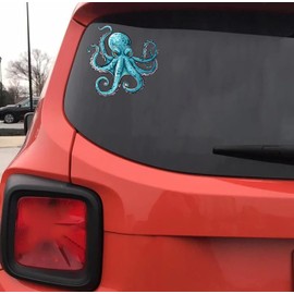 Generic Large Scary Octopus Ocean Life Waterproof Sticker for Car, Laptop, Helmet, Notebook, Bike, SUV, Guitar, Bumper, Water Bottle, Decal Window, Vinyl Sticker 5-inch.