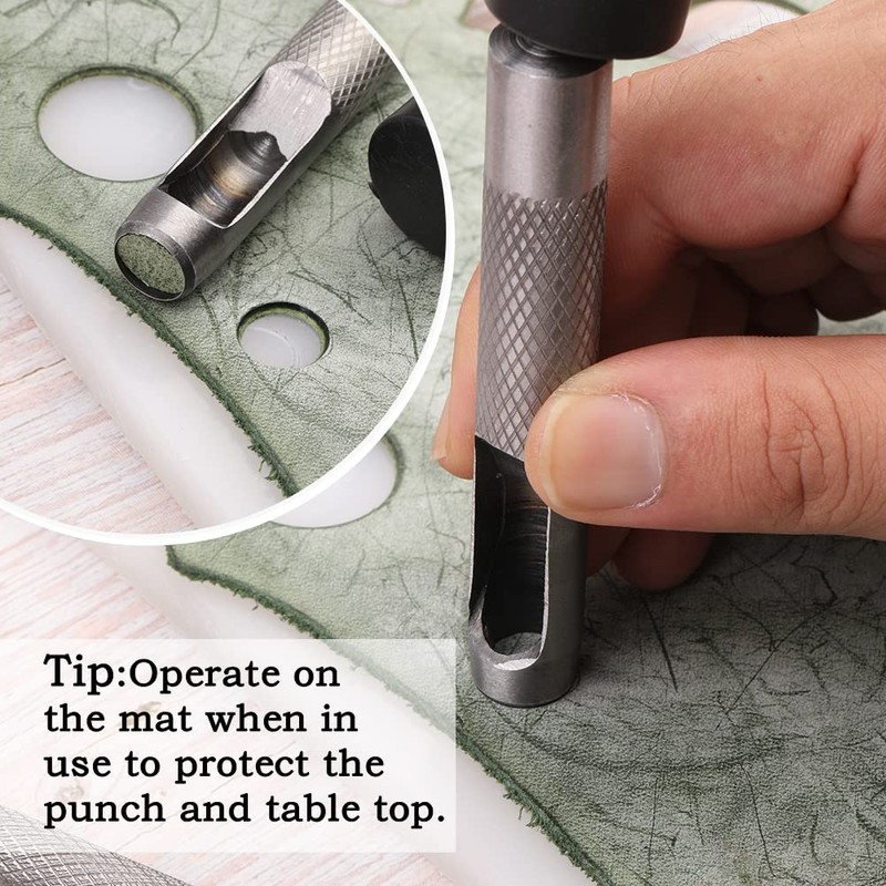 15pcs Leather Hole Punch Cutter, Leather Hole Punch Set, Leather