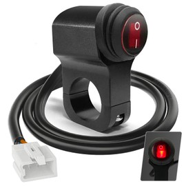 Interruptor de luz ATV, interruptor de manubrio de 12 V, impermeable, interruptor de luz de motocicleta, interruptor de manubrio de aleación de aluminio CNC, para motocicleta, ATV, UTV, se adapta a manubrios de 7/8 pulgadas (22 mm)
