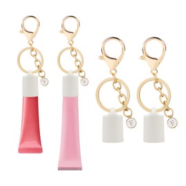 Keychain Cap for Summer Fridays Lip Balm, Initial Letter Keychain for Summer Fridays Lip Balm, Lip Balm Replacement Cover, Gift for Women Girls (2 Pack-F)