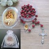 Baptism Rose Petal Scented Rosary - 6 Pcs Red Rosaries