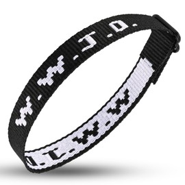 Meajjew WWJD Bracelet Pack for Women Men, Christian Jesus Gifts Adjustable Wristbands, WWJD Bracelets - What Would Jesus Do Bracelet 1 Black
