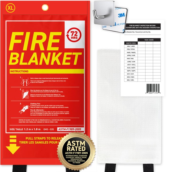 72 HRS Fiberglass XL Fire Blanket - Fire Blankets Emergency