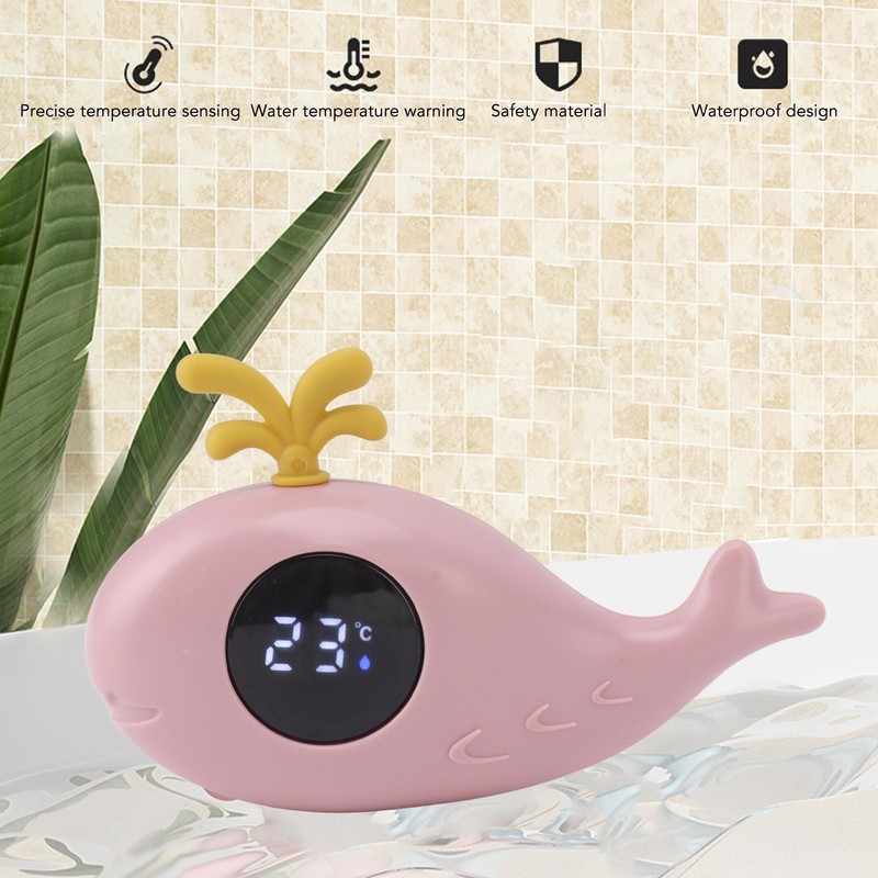Baby Bath Thermometer Digital Cartoon Cute Whale Thermometer Multi Functional
