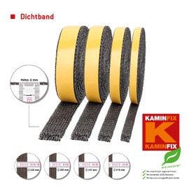 Complete Solution for Oven & Fireplace Professional Oven Sealing Tape 3 m, Fireplace Sealing Tape, Chimney Seal, Stove Pipe Seal, Fireplace Door, Window Seal for Stoves Stove Seal, Sealing Cord (20 mm