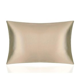 FLCA Mulberry Silk Pillowcase for Hair and Skin,Both Side Mulberry Silk, 1pc (Taupe, Standard 50x75cm)
