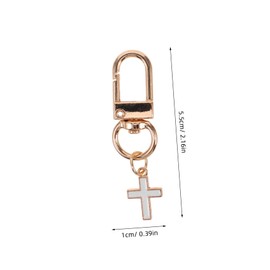 BESPORTBLE 2pcs Vintage Cross Keychain Pendant Stylish Hanging Ornaments for Car Keys Backpacks Purses Distinctive Cross Design Wear Resistant Meaningful Accessory