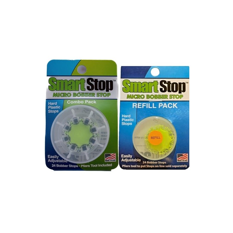 Smart Stop Micro Bobber Stop with Tool and Refill Pack,