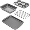 Gonioa Set of 4 Non-Stick Toaster Oven Bakeware, Carbon Steel,