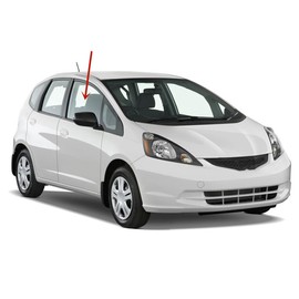 Passenger Right Side Front Door Window Door Glass Compatible with Honda Fit 2009-2014 Models
