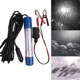 SHADDOCK Submersible Drop Underwater Light - 1000 Lumens Night Fishing Light, Super Bright Lure Bait Finder with Clips & Plug Portable Underwater Fishing Light Boat Kayak Fishing Bait,12V-24V(White)