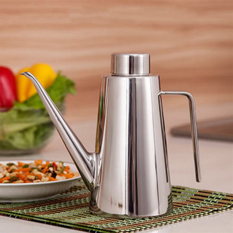 Large 850ML 304 Stainless Steel Olive Oil Vinegar Batcher Bottle