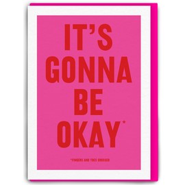 Brainbox Candy Thinking of You Funny Card - Real Hackney Dave - It's Gonna Be OK - Funny Funny Artistic Humor - For Him and Him Men Women Friends Lovers