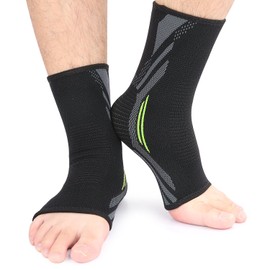 Ankle Support for Women & Men, Ankle Brace Compression Sleeve, Plantar Fasciitis Socks for Ligament Damage & Sprained Ankle, Relieves Achilles Tendonitis (1Pairs) (M)