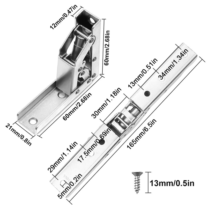 Pack of 4 Hinges 90 Degree, Hinges Folding Shelf, Hidden