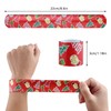 KUUQA 60 Pack Christmas Slap Bracelets Slap Xmas Snap Bracelet