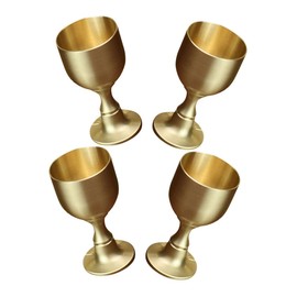 Gatuida 4pcs Chalice Goblets for Wine Vintage Medieval Design High Stemmed Cups for Religious Ceremonies Theme Parties and Elegant Gatherings Drinkware Decor