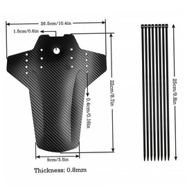 Parliky 1 Set Mountain Bike Mudguard Splashing Front Rear Mud Guards for Convenient Cycling Lightweight Durable Design Easy to Install for Outdoor Use