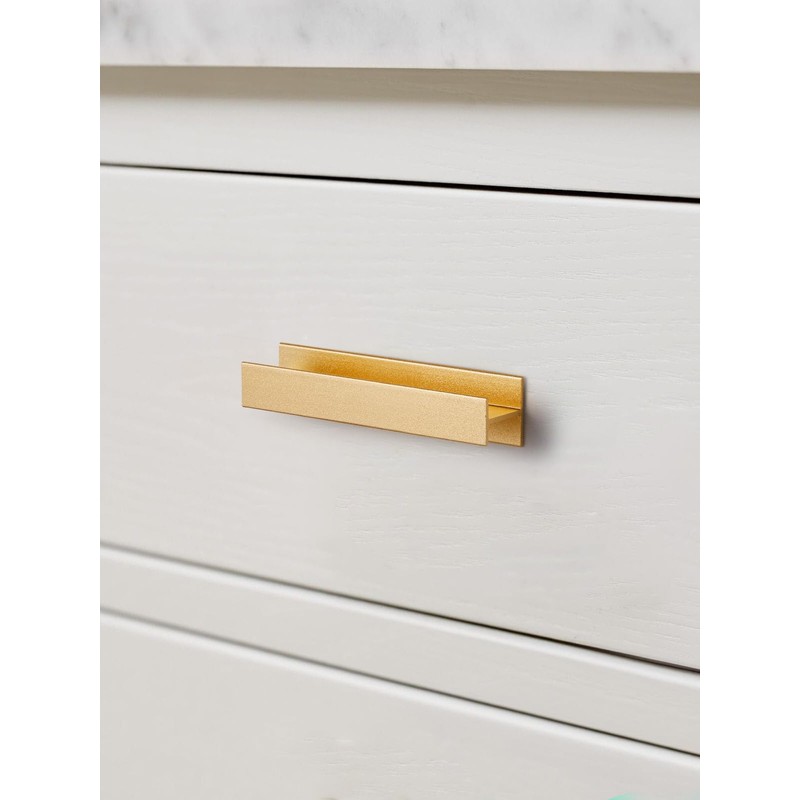 JIASENBAO 5 Pack Self- Adhesive Gold Cabinet Pulls 3-9/16" Length